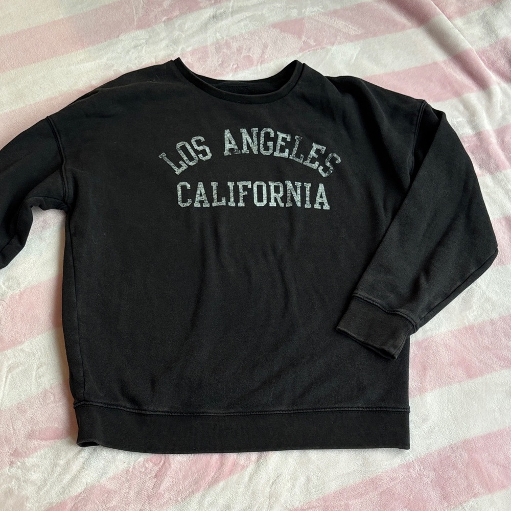 Black Graphic LOS ANGELES Sweatshirt